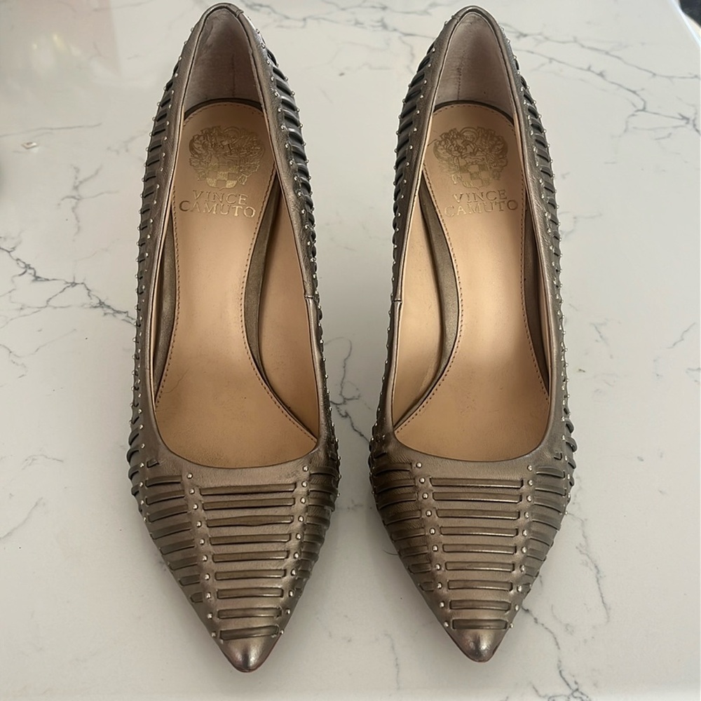 Vince Camuto Narissa gold pump heels women’s as 8.5
